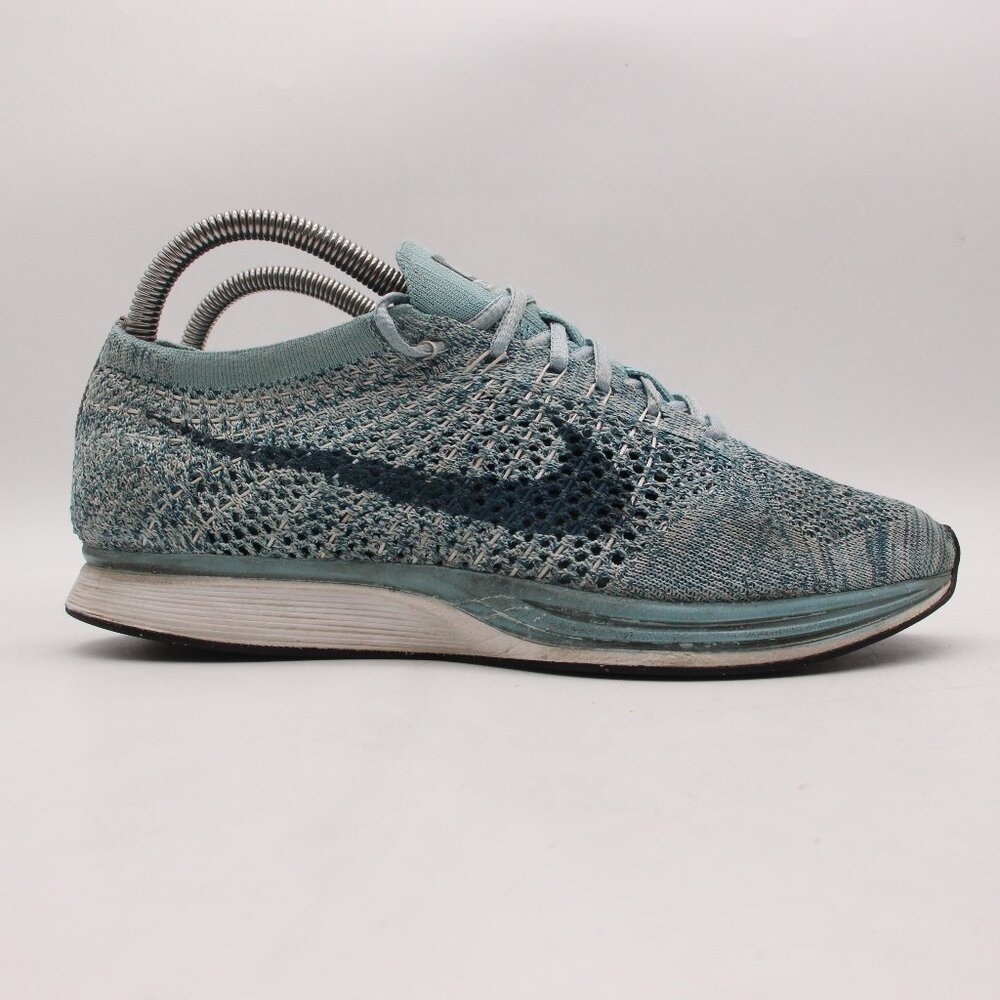 Nike Flyknit Racer Shoes Men's US 7 Running Sneaker Blue Lace Up Low 526628-102
